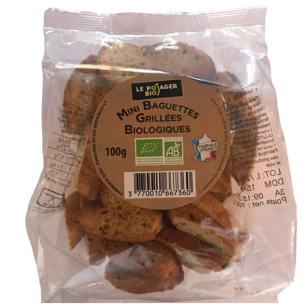 mini baguettes grillées aux céréales