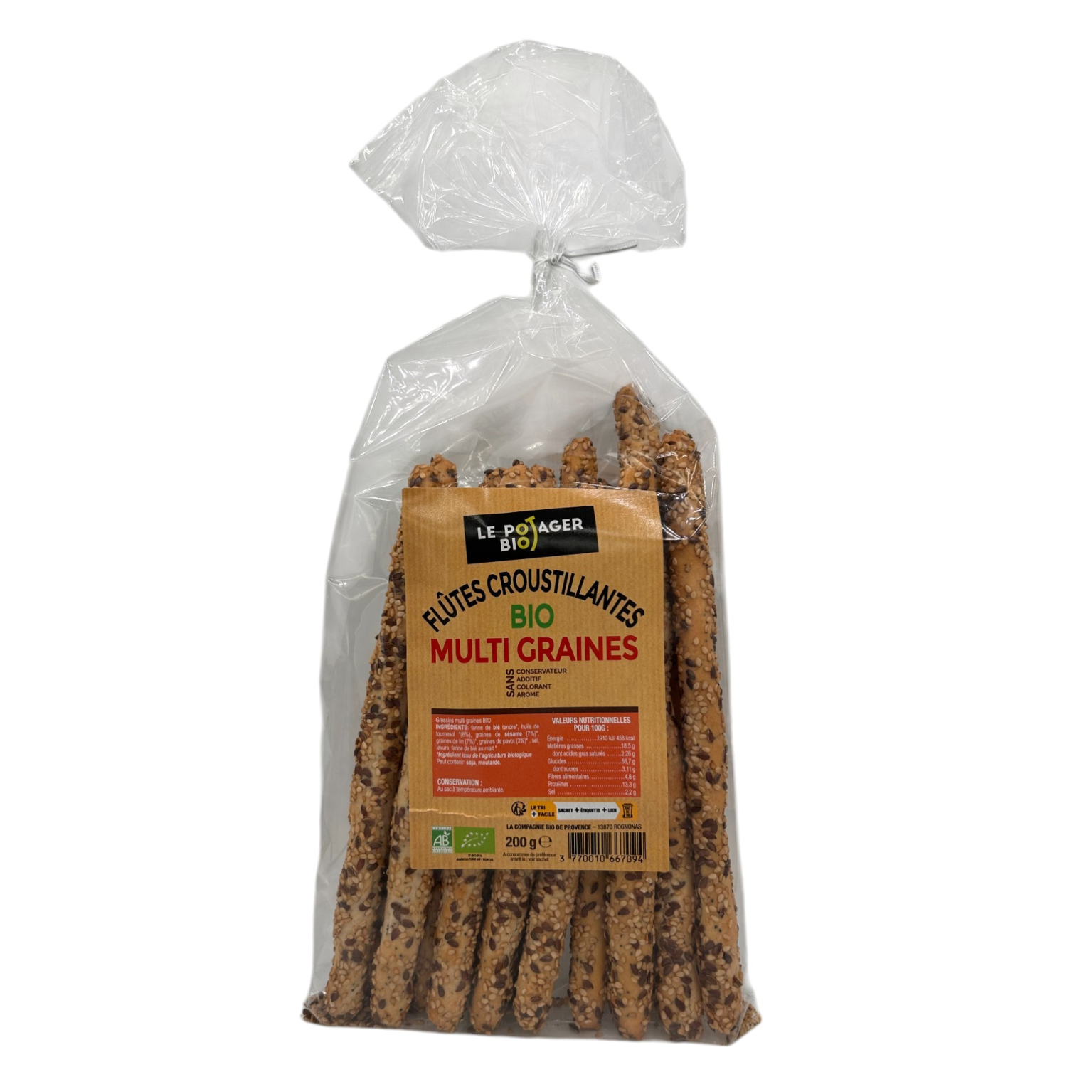 flûtes croustillantes multi graines