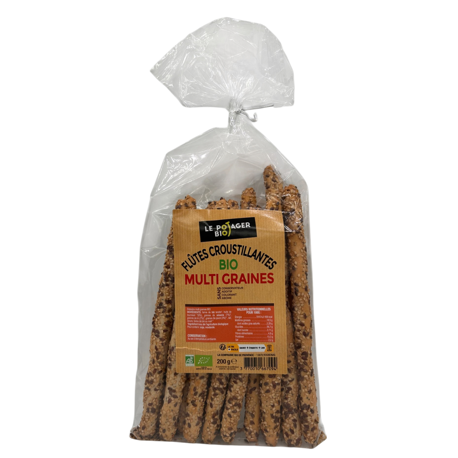 flûtes croustillantes multi graines