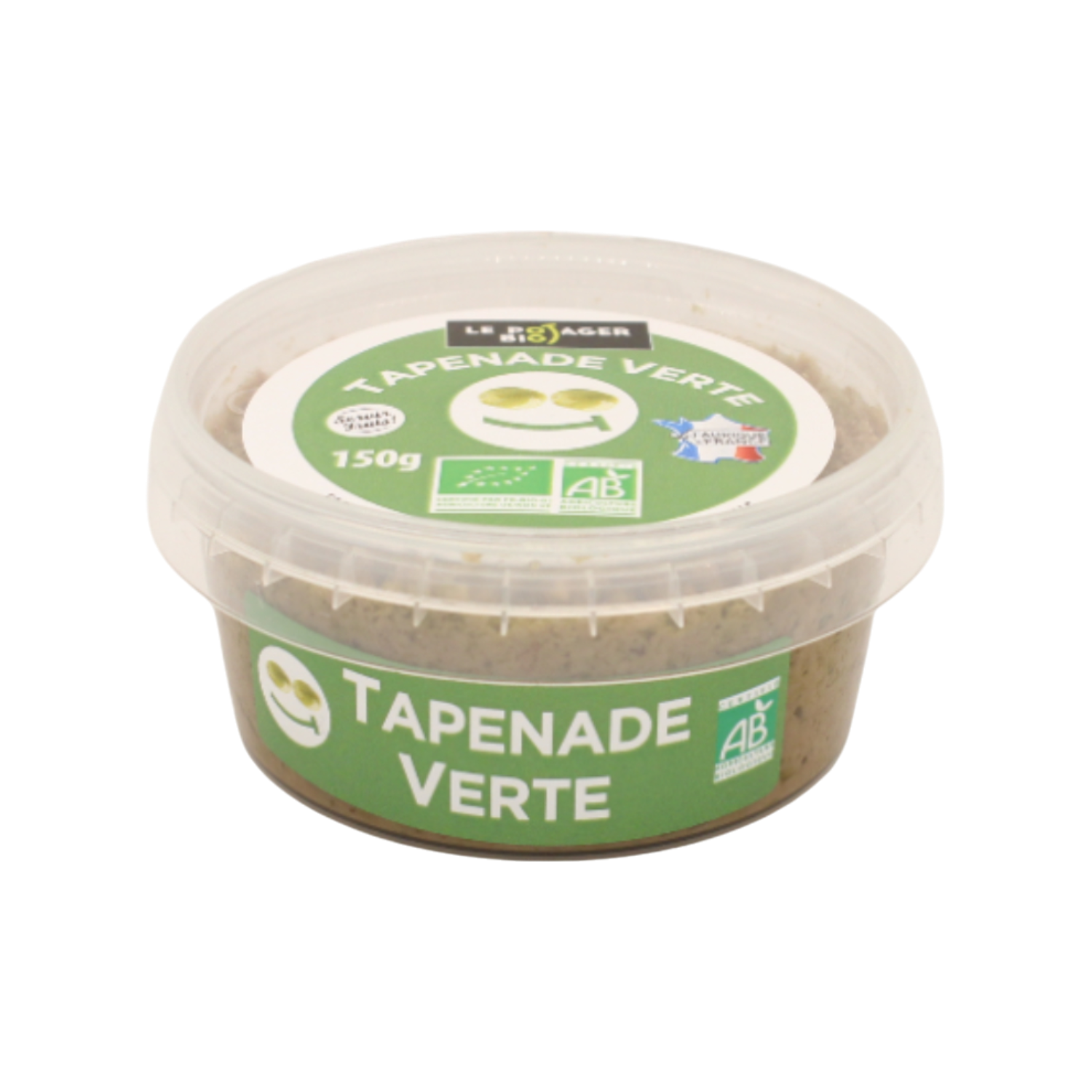 coupelle tapenade verte fond transparent