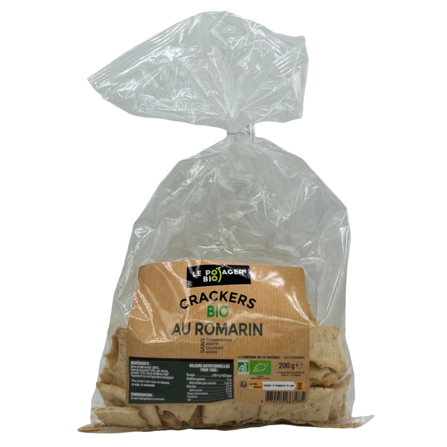 crackers romarin fond transparent