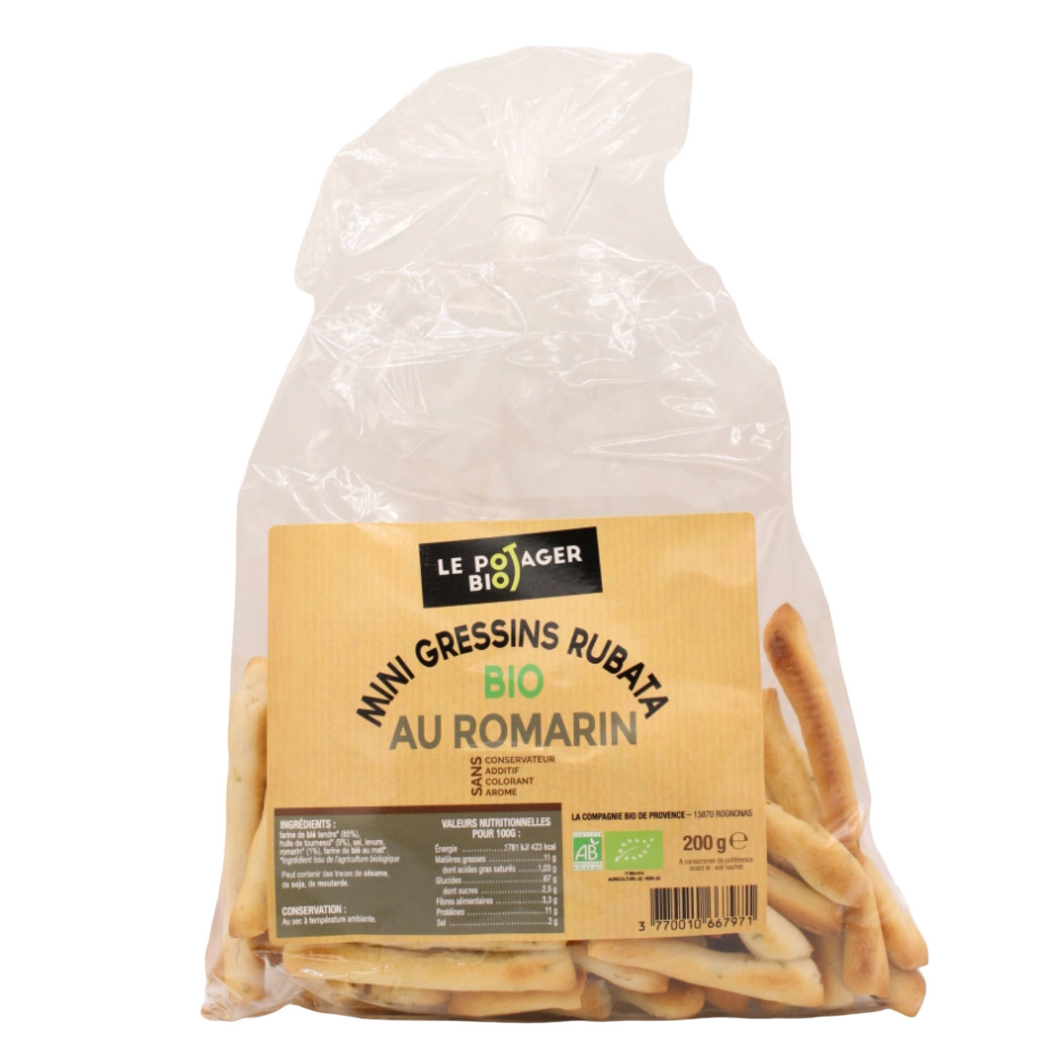 mini gressins romarin fond transparent