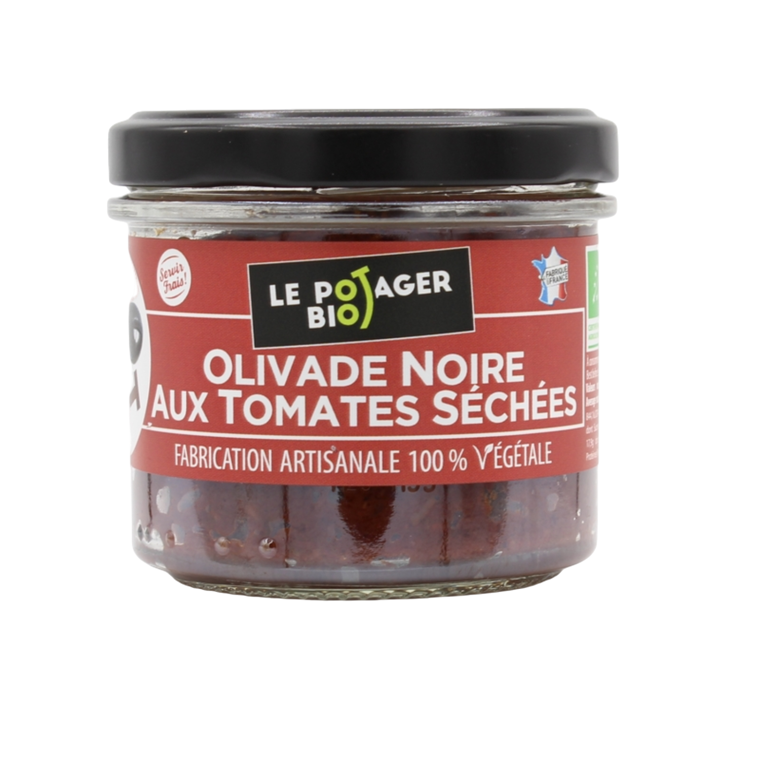 verrine olivade noire tomate fond transparent