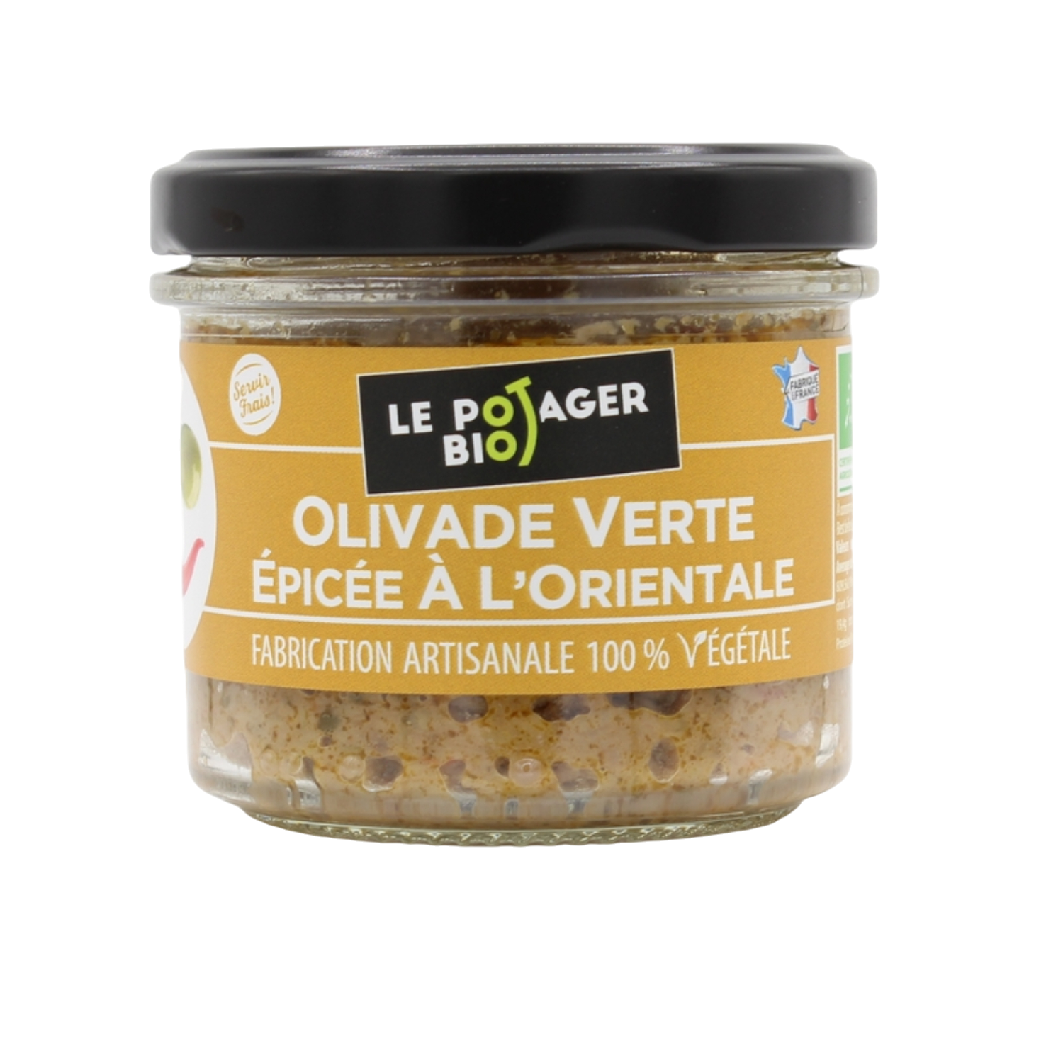 verrine olivade verte orientale fond transparent