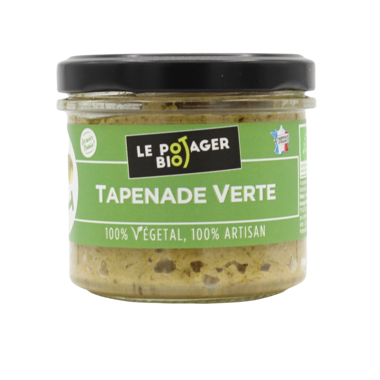 verrine tapenade verte fond transparent